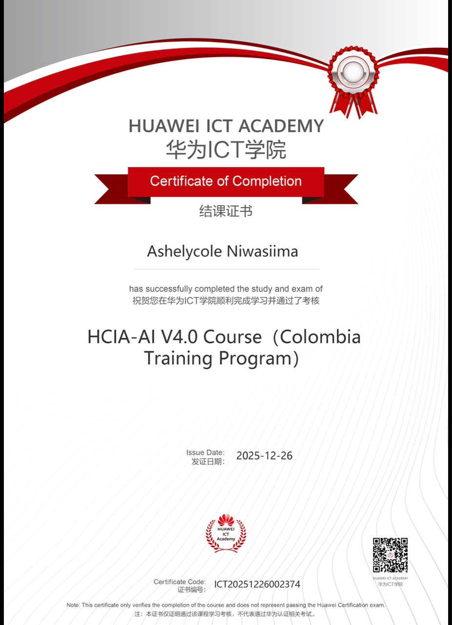 HCIA-AI V4.0 – Colombia Training Program